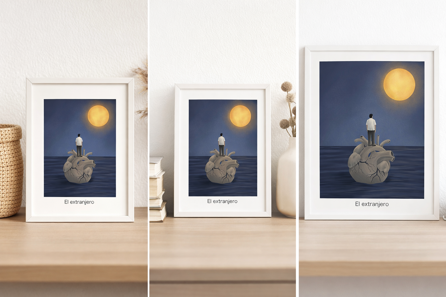 El extranjero - Corazón literario Art print