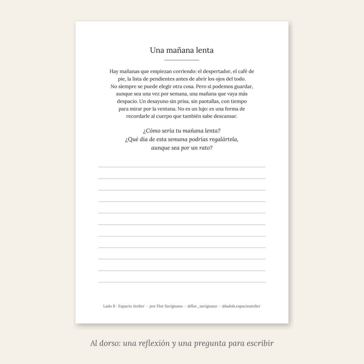 Seis pausas cotidianas · Láminas para colorear y escribir