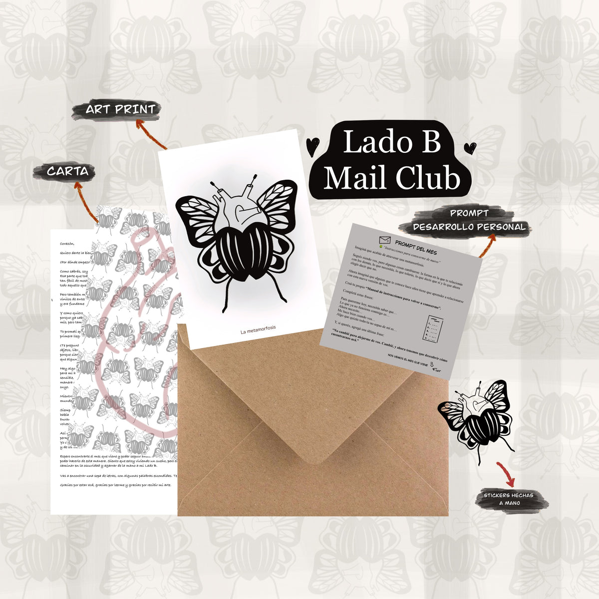 B-Side Mail Club | Monthly subscription to art and psychology