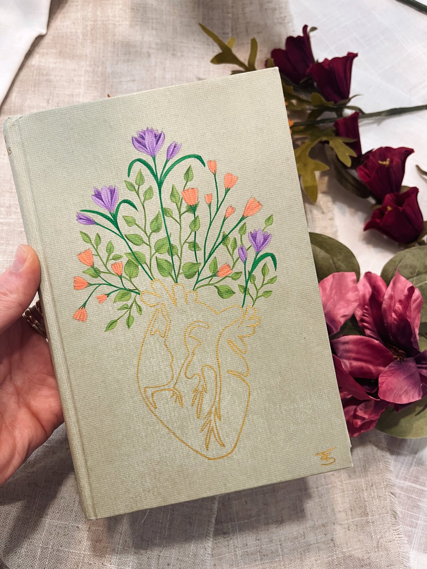 Mary Stuart by Stefan Zweig - 1949 edition, hand-painted