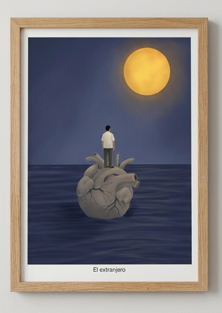 El extranjero - Corazón literario Art print