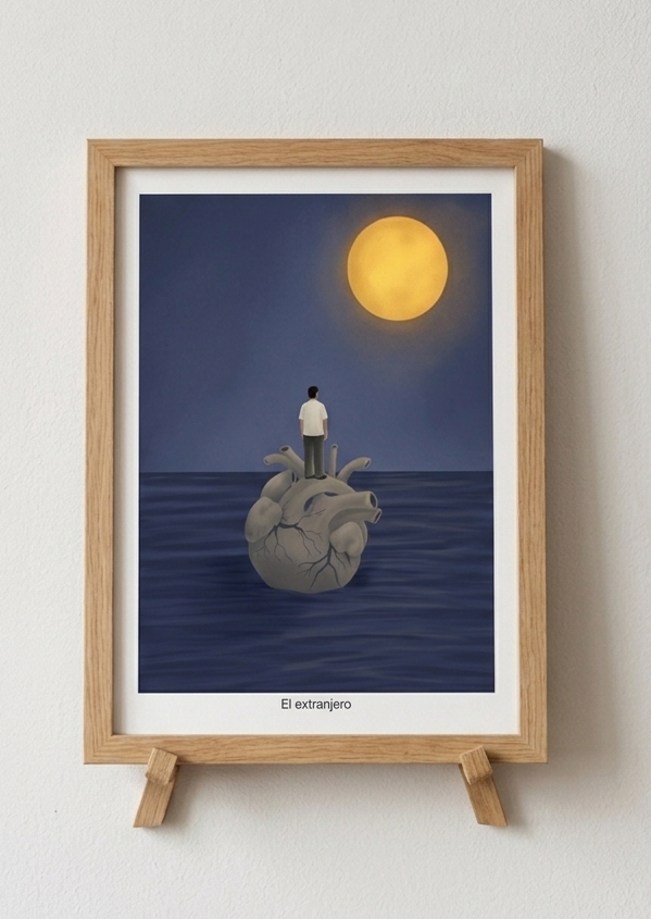 El extranjero - Corazón literario Art print