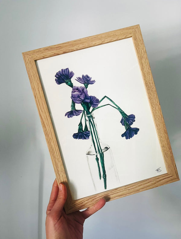 A small bouquet of violets