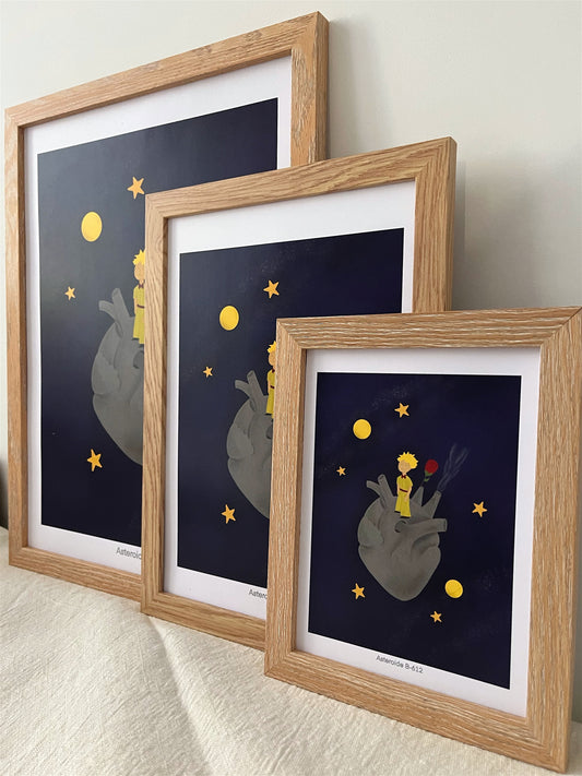 Ilustración Planeta Corazón inspirado en El Principito