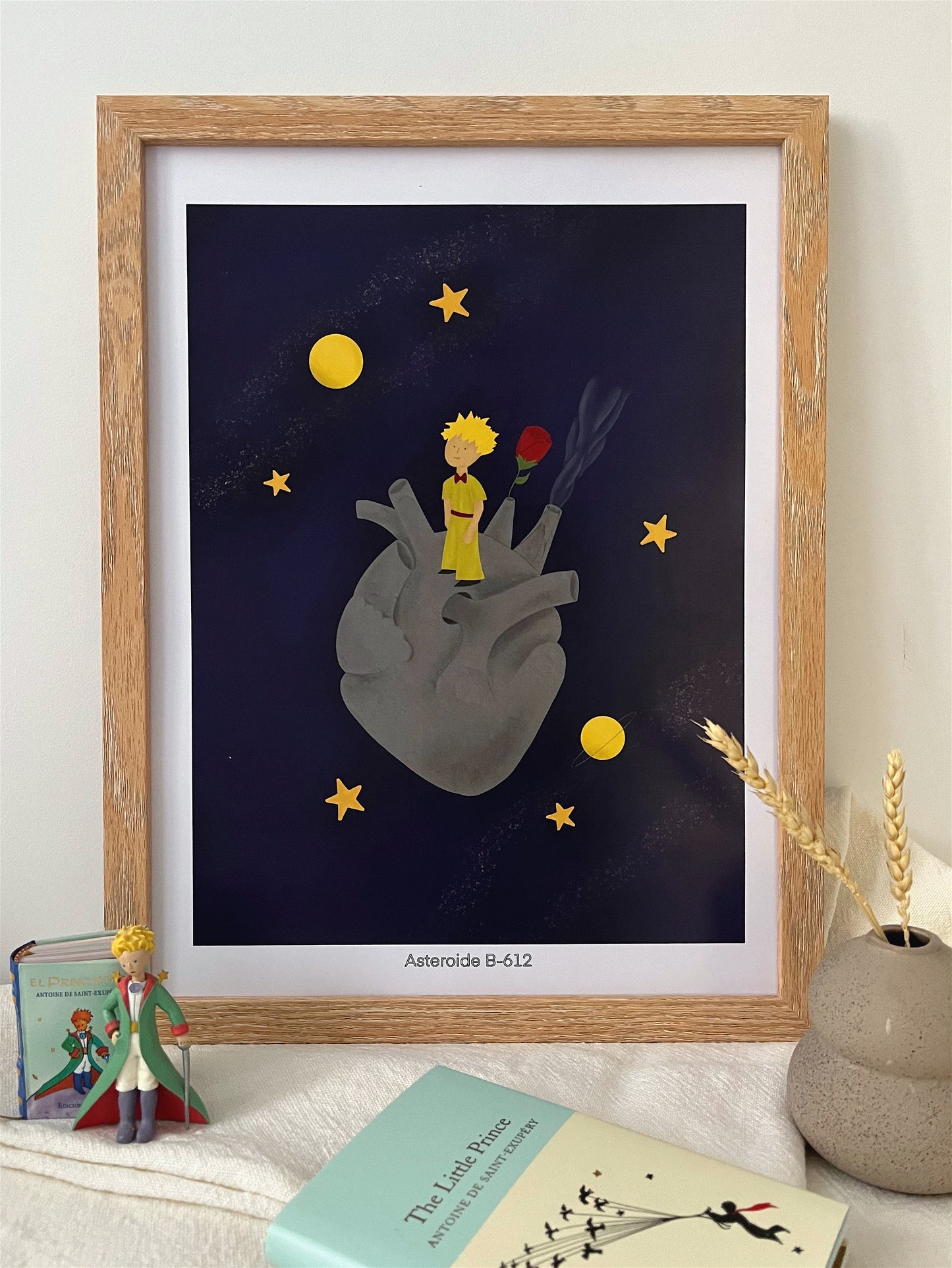 Ilustración Planeta Corazón inspirado en El Principito