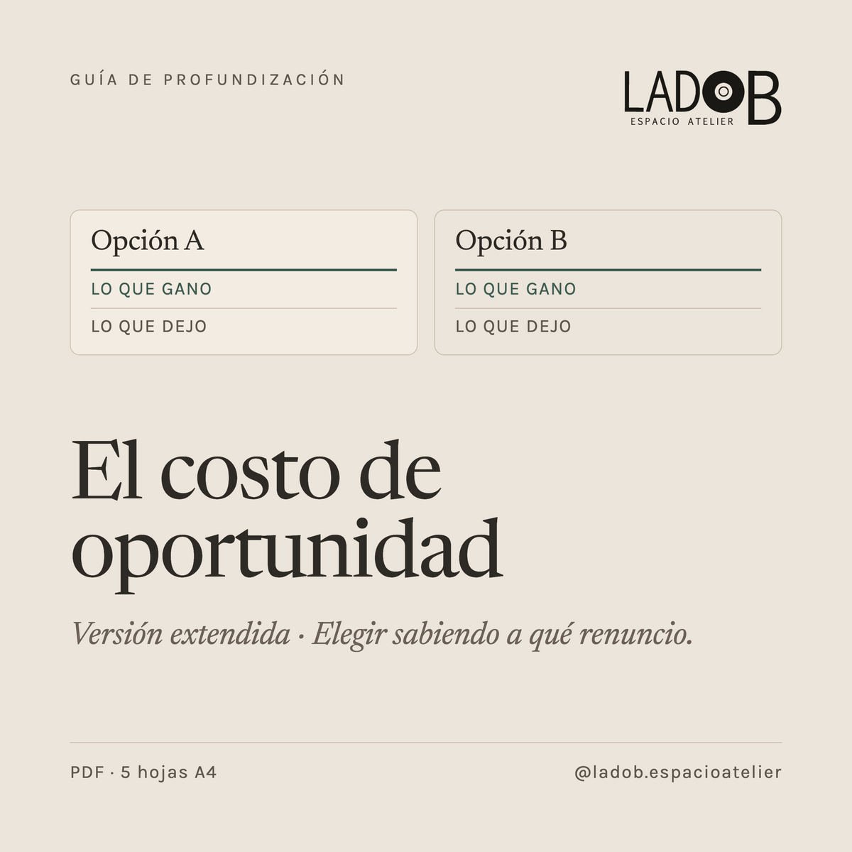 El costo de oportunidad · Versión extendida